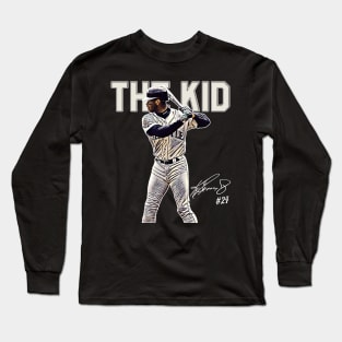 Ken Griffey Jr The Kid Basketball Legend Signature Vintage Retro 80s 90s Bootleg Rap Style Long Sleeve T-Shirt